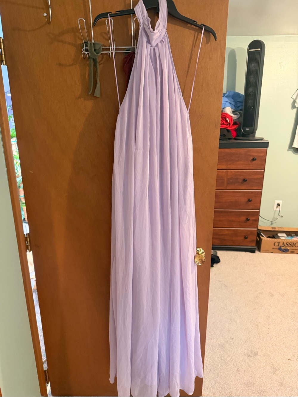 Lilac Halter Chiffon jumpsuit